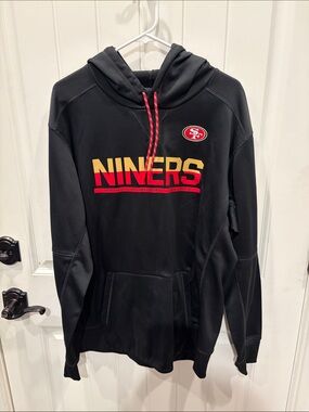 Nike Black Niners Pullover Hoodie with Red and Gold Logo